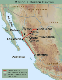 Mexico Copper Canyon Train Map